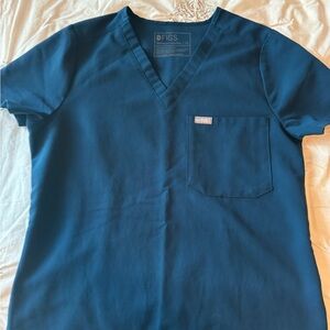 Figs scrub top- Carribean blue/Deep Reef on FIGS website